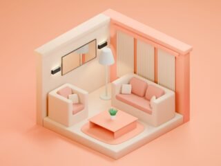 Bright small living room styled to feel more open