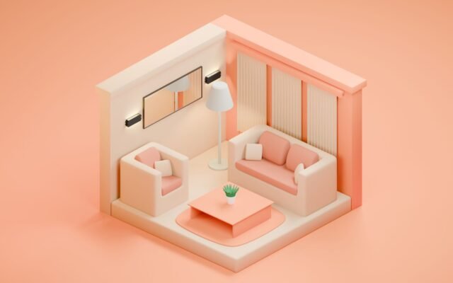 Bright small living room styled to feel more open