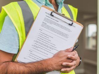 Homeowner reviewing a seasonal home maintenance checklist