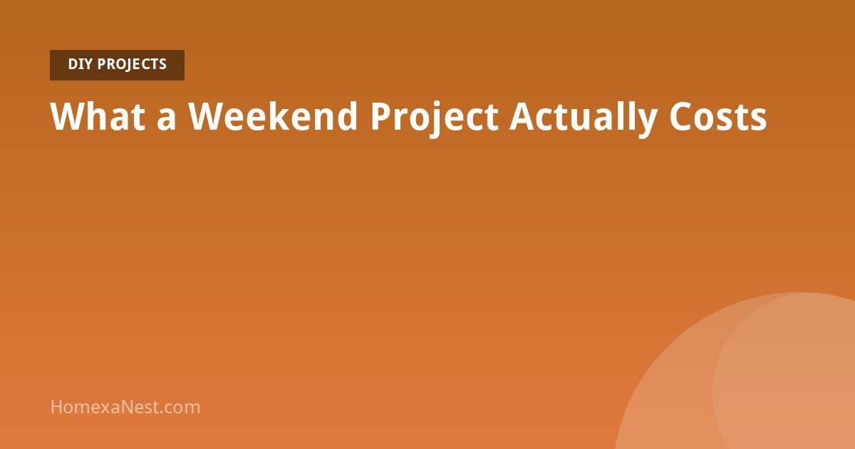 How Much Does a Weekend Home Improvement Project Actually Cost?