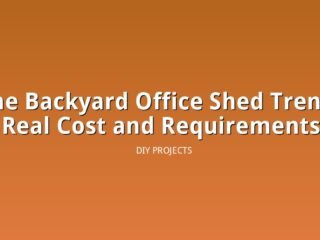 Illustration of a finished backyard office shed with a desk visible through a window