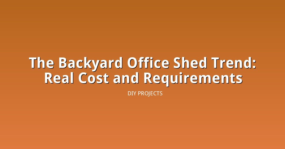 The Backyard Office Shed Trend: What It Actually Costs and Requires