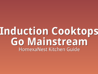 Induction cooktop with cookware in a modern kitchen