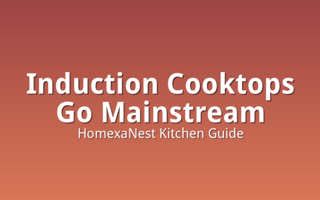 Induction cooktop with cookware in a modern kitchen