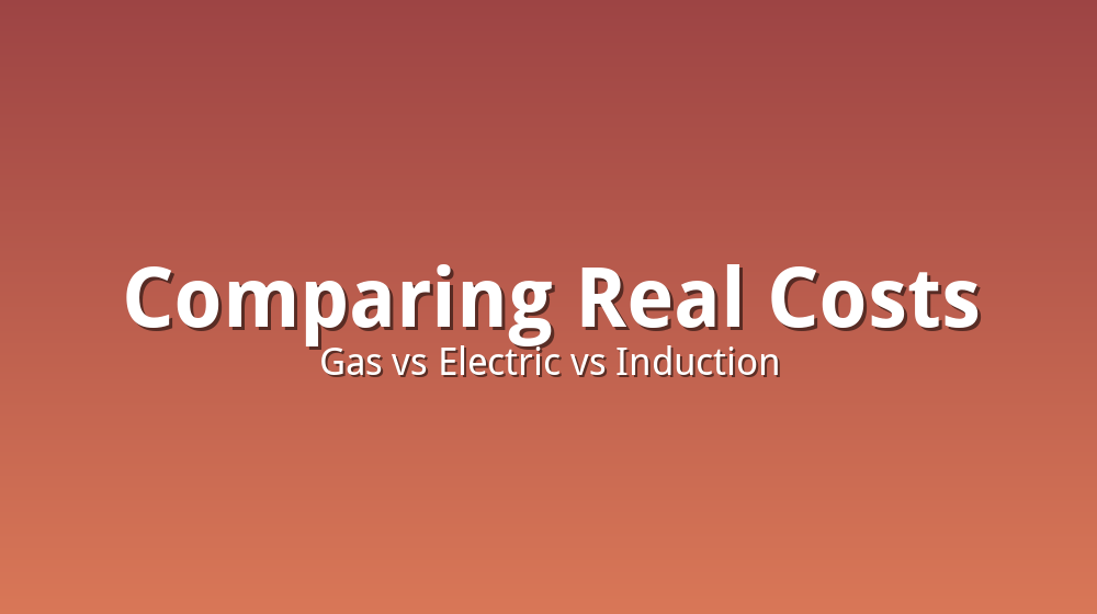 Cost comparison chart for induction cooktops versus gas and electric ranges