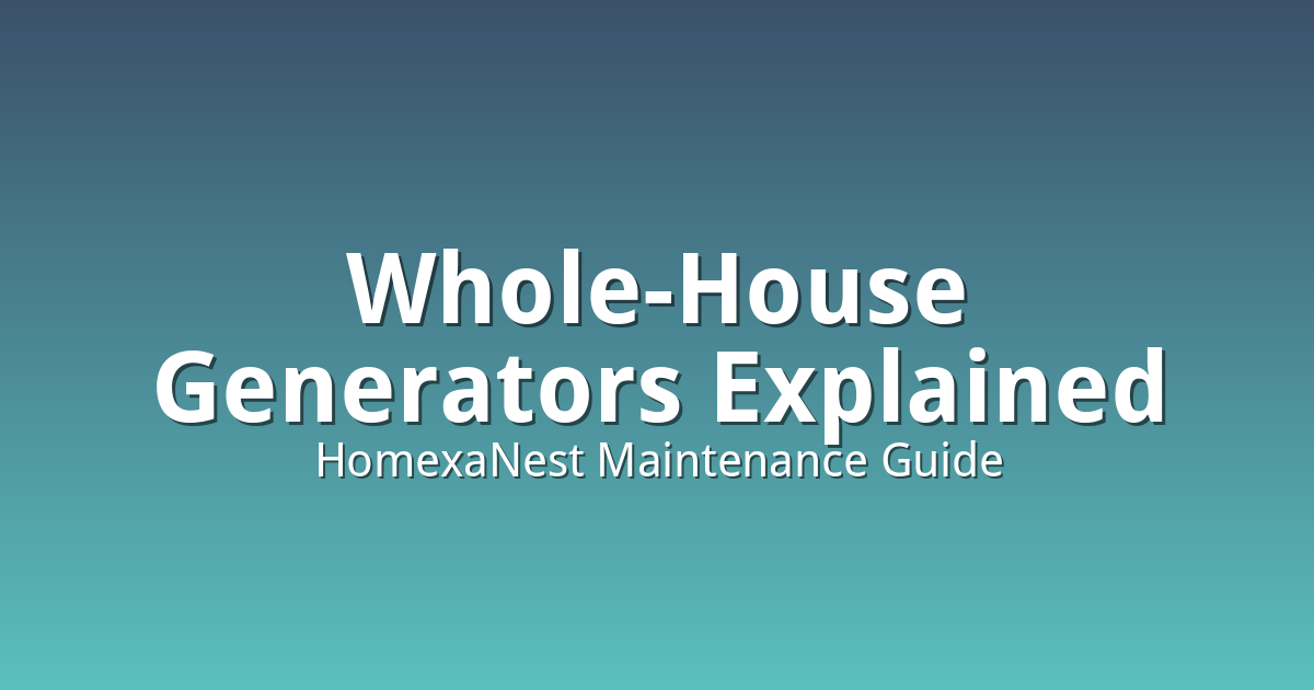 Whole-House Generators: What They Actually Cost and Require Before Installing