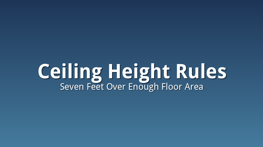 Diagram showing minimum ceiling height requirements for attic conversions