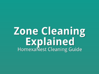 Weekly zone cleaning schedule chart on a refrigerator