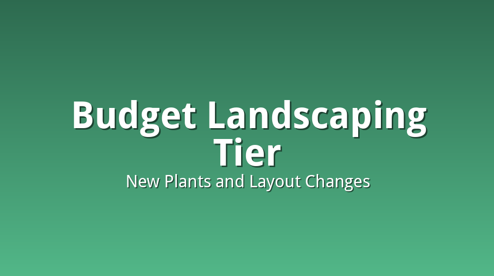 Illustration of a budget-tier backyard landscaping refresh