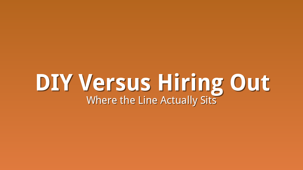 Illustration comparing DIY versus hiring a professional for home projects
