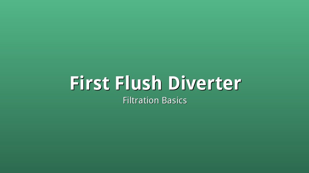 A first flush diverter device installed on a downspout to filter out the most contaminated initial runoff
