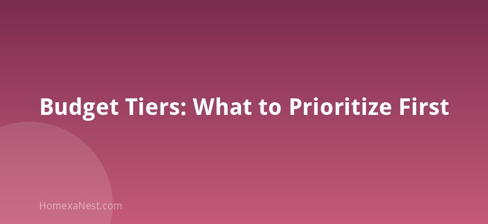 Budget Tiers: What to Prioritize First