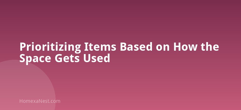 Prioritizing Items Based on How the Space Gets Used