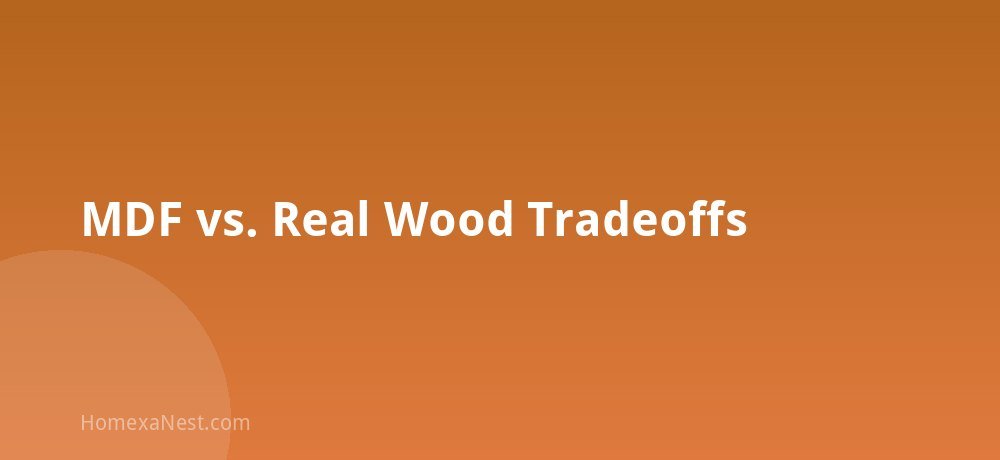 MDF vs. Real Wood Tradeoffs